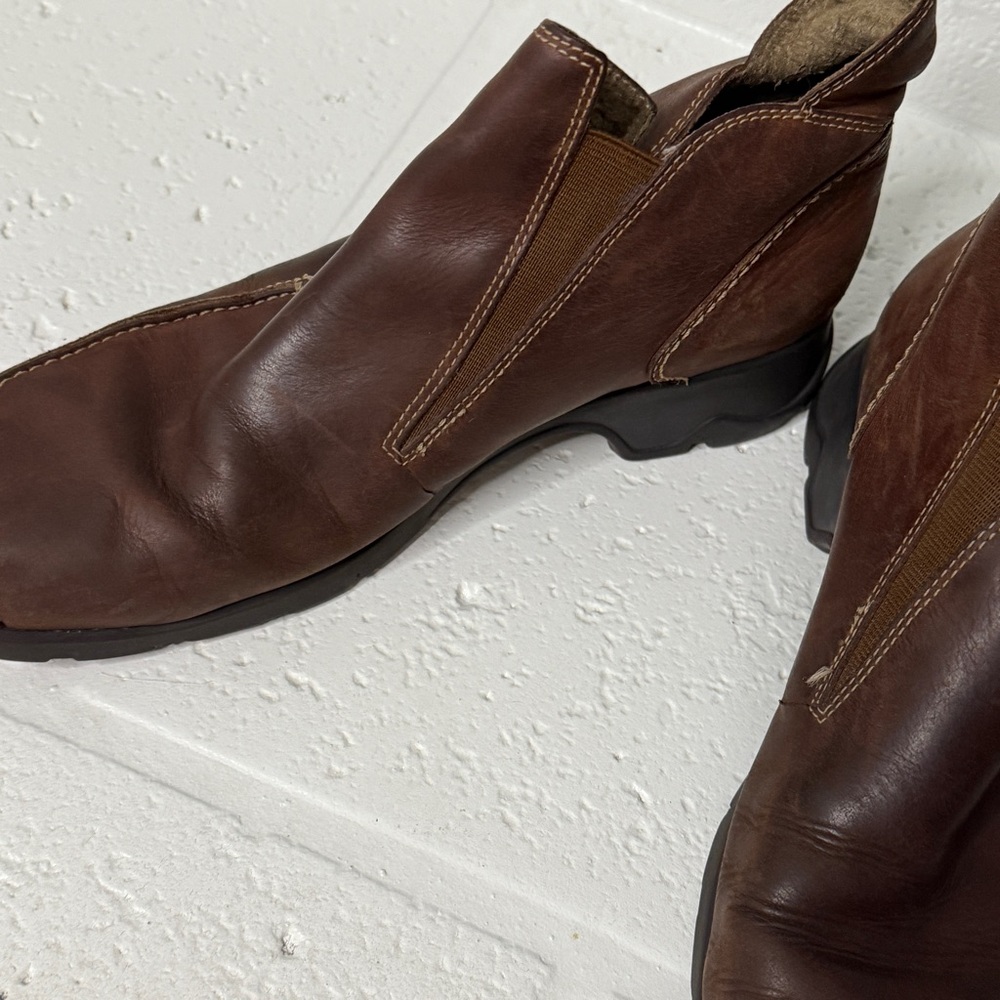 Timberland Brown Leather Ankle Boots Women’s Size 9 Smart Comfort Slip-On - Picture 16 of 16